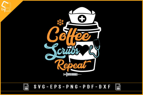 Coffee Scrubs Repeat: A Perfect Design for Nurses