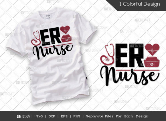 ER Nurse SVG Cut File for Embroidery Projects