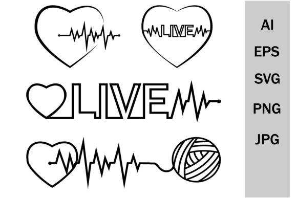 Heartbeat, Pulse: A Versatile Black Line Design