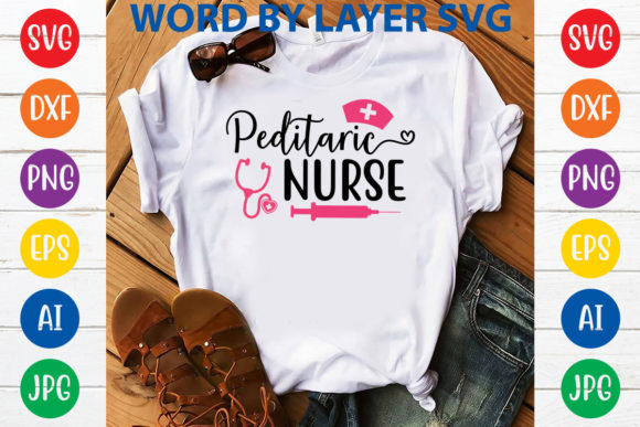 Pediatric Nurse SVG Design for Embroidery